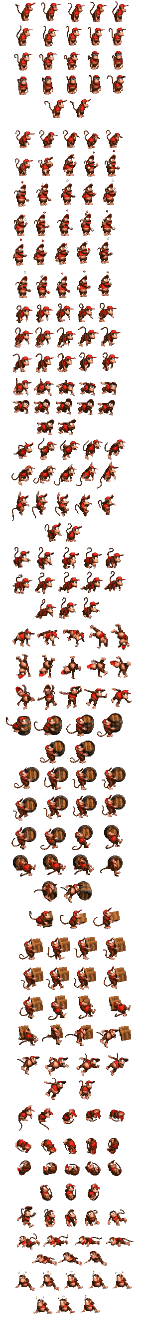 Donkey Kong Country 2 - Diddy's Kong Quest Diddy Kong Sprites