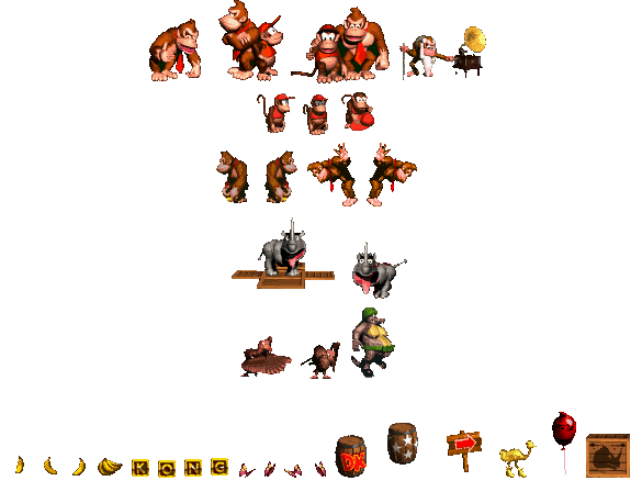 Donkey Kong Country Old Sprites